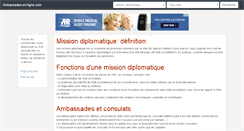 Desktop Screenshot of ambassades-en-ligne.com