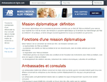 Tablet Screenshot of ambassades-en-ligne.com